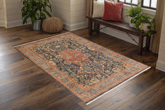 handmade Traditional Kafkaz Gray Rust Hand Knotted RECTANGLE 100% WOOL area rug 4X6