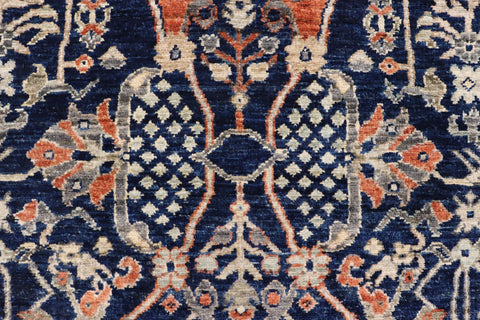 handmade Traditional Kafkaz Blue Rust Hand Knotted RECTANGLE 100% WOOL area rug 4x6