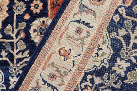 handmade Traditional Kafkaz Blue Rust Hand Knotted RECTANGLE 100% WOOL area rug 4x6