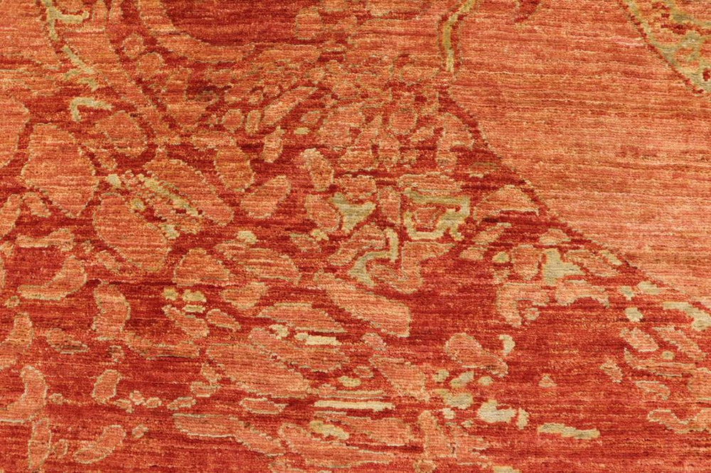 handmade Modern Kafkaz Rust Gray Hand Knotted RECTANGLE 100% WOOL area rug 3X5