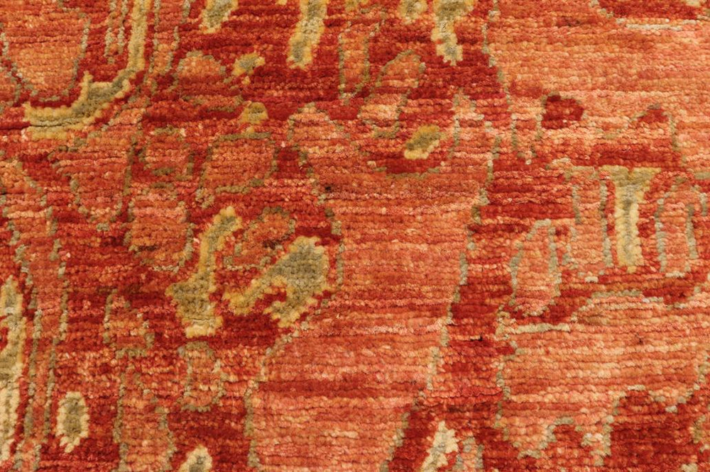 handmade Modern Kafkaz Rust Gray Hand Knotted RECTANGLE 100% WOOL area rug 3X5