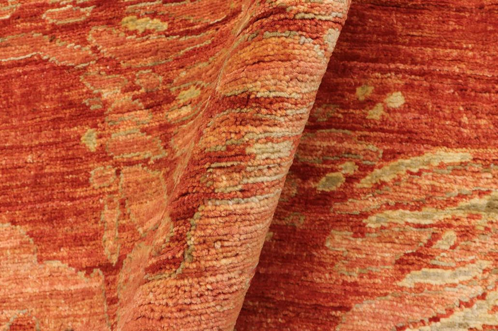 handmade Modern Kafkaz Rust Gray Hand Knotted RECTANGLE 100% WOOL area rug 3X5