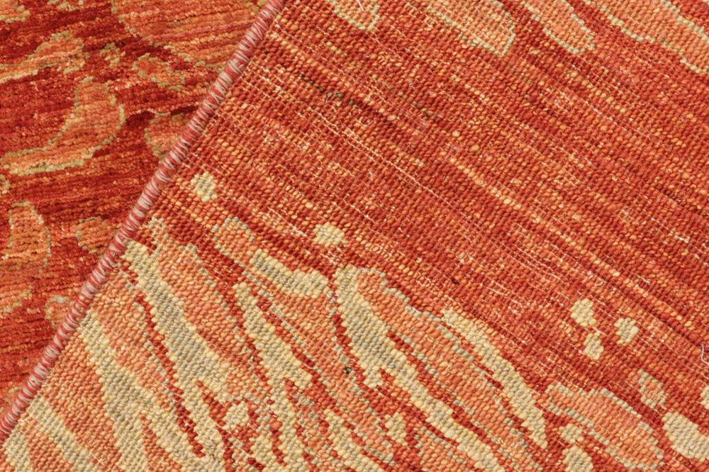 handmade Modern Kafkaz Rust Gray Hand Knotted RECTANGLE 100% WOOL area rug 3X5