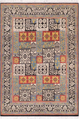 handmade Transitional Kafkaz Rust Black Hand Knotted RECTANGLE 100% WOOL area rug 8X10