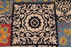 handmade Transitional Kafkaz Rust Black Hand Knotted RECTANGLE 100% WOOL area rug 8X10