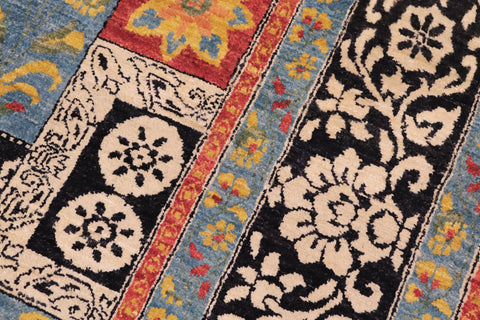 handmade Modern Kafkaz Rust Black Hand Knotted RECTANGLE 100% WOOL area rug 8' x 10'