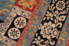 handmade Transitional Kafkaz Rust Black Hand Knotted RECTANGLE 100% WOOL area rug 8X10