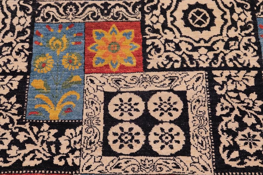 handmade Transitional Kafkaz Rust Black Hand Knotted RECTANGLE 100% WOOL area rug 8X10