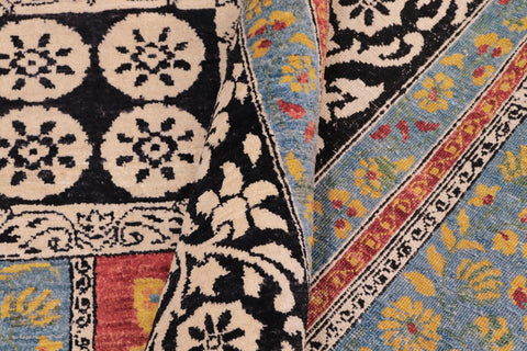 handmade Modern Kafkaz Rust Black Hand Knotted RECTANGLE 100% WOOL area rug 8' x 10'