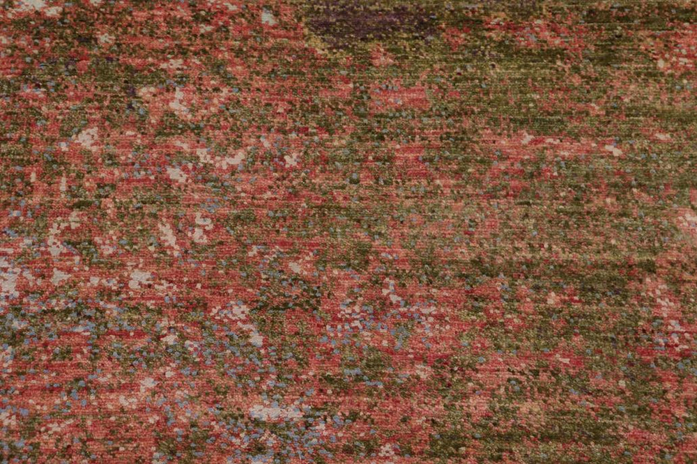 handmade Modern Modern Blue Beige Hand Knotted RECTANGLE WOOL&SILK area rug 8X11