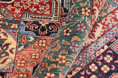 handmade Geometric Mamluk Blue Green Hand Knotted RECTANGLE 100% WOOL area rug 9 x 12