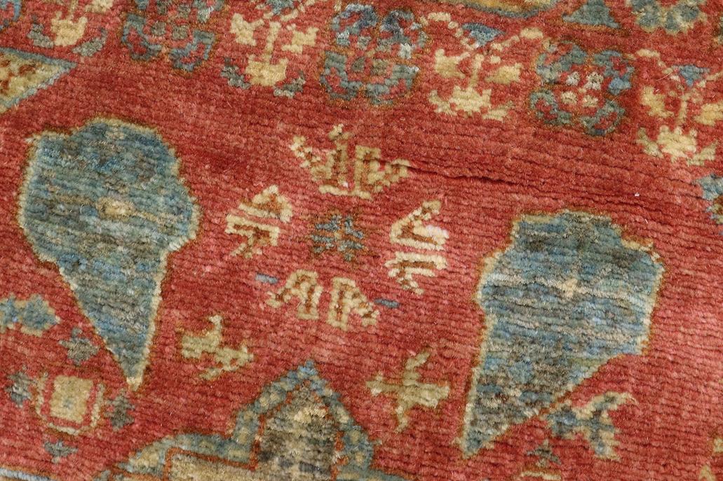 handmade Geometric Mamluk Rust Gray Hand Knotted RECTANGLE 100% WOOL area rug 3 x 5