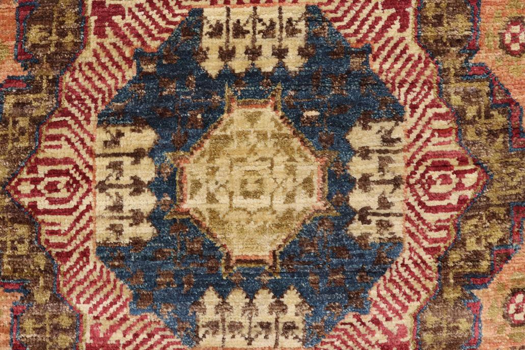 handmade Geometric Mamluk Blue Pink Hand Knotted RECTANGLE 100% WOOL area rug 2 x 3