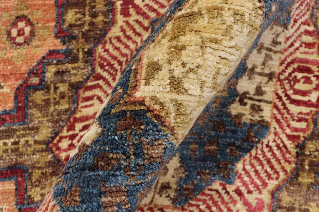 handmade Geometric Mamluk Blue Pink Hand Knotted RECTANGLE 100% WOOL area rug 2 x 3