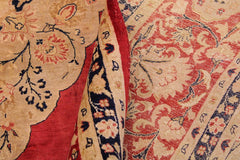 Vintage Porsche Red/Tan Wool Rug - 9'0''X12'0''