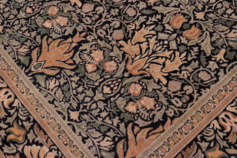 handmade Transitional Snakehead Black Gold Hand Knotted RECTANGLE 100% WOOL area rug 8' x 10'