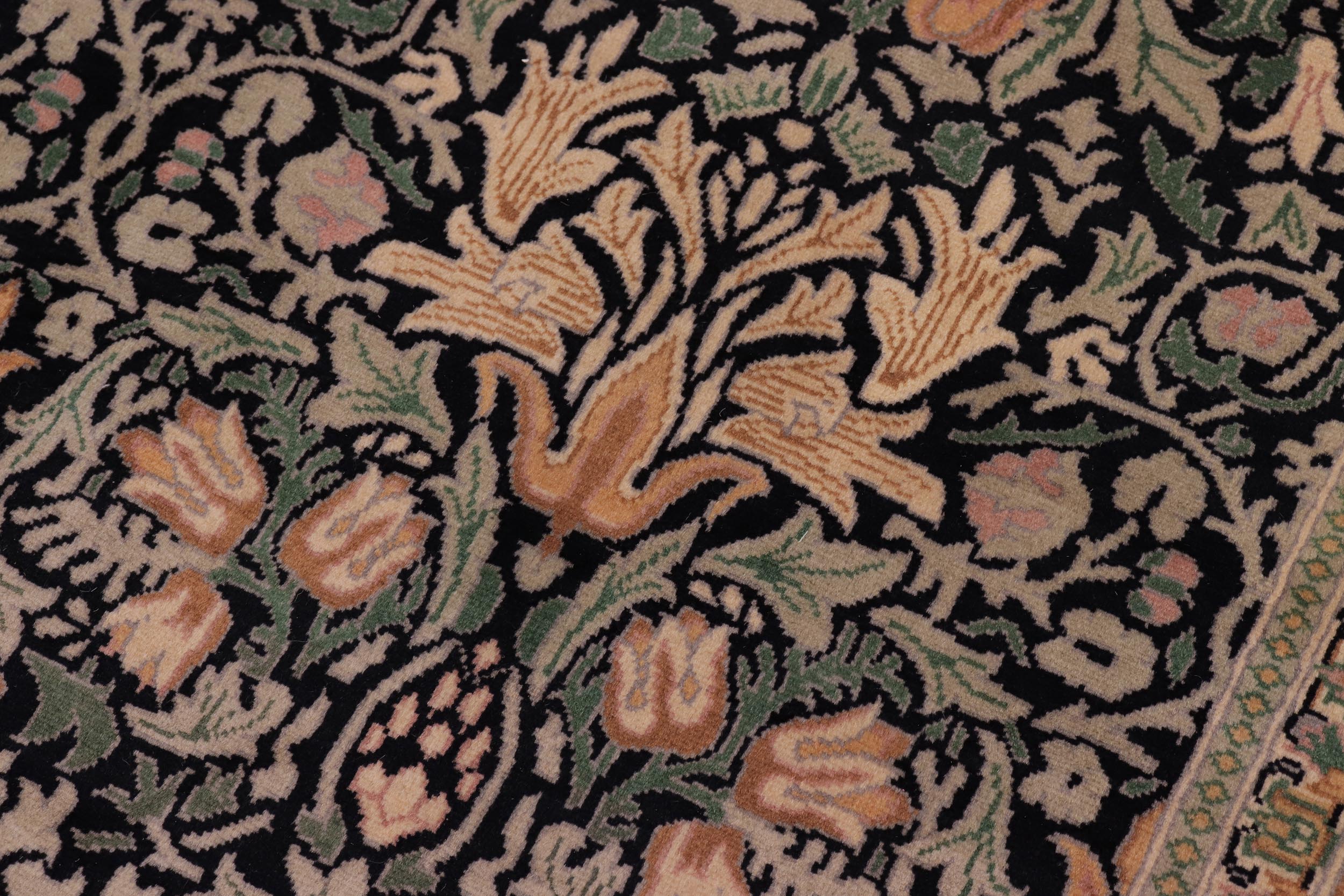 handmade Transitional Snakehead Black Gold Hand Knotted RECTANGLE 100% WOOL area rug 8' x 10'