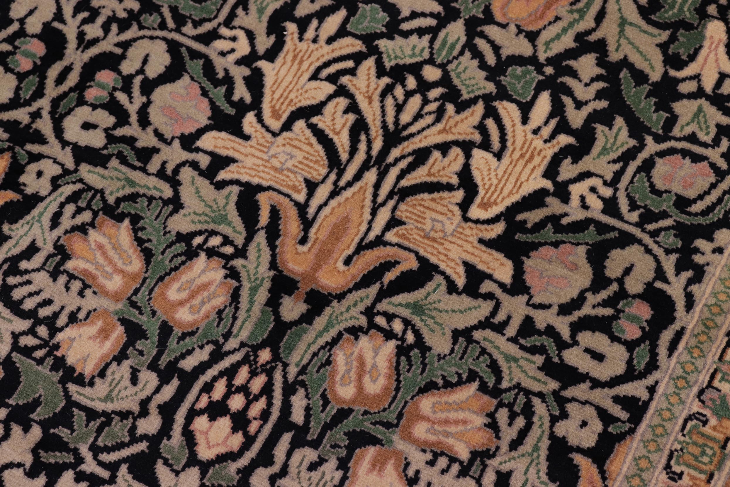 handmade Transitional Snakehead Black Gold Hand Knotted RECTANGLE 100% WOOL area rug 8x10
