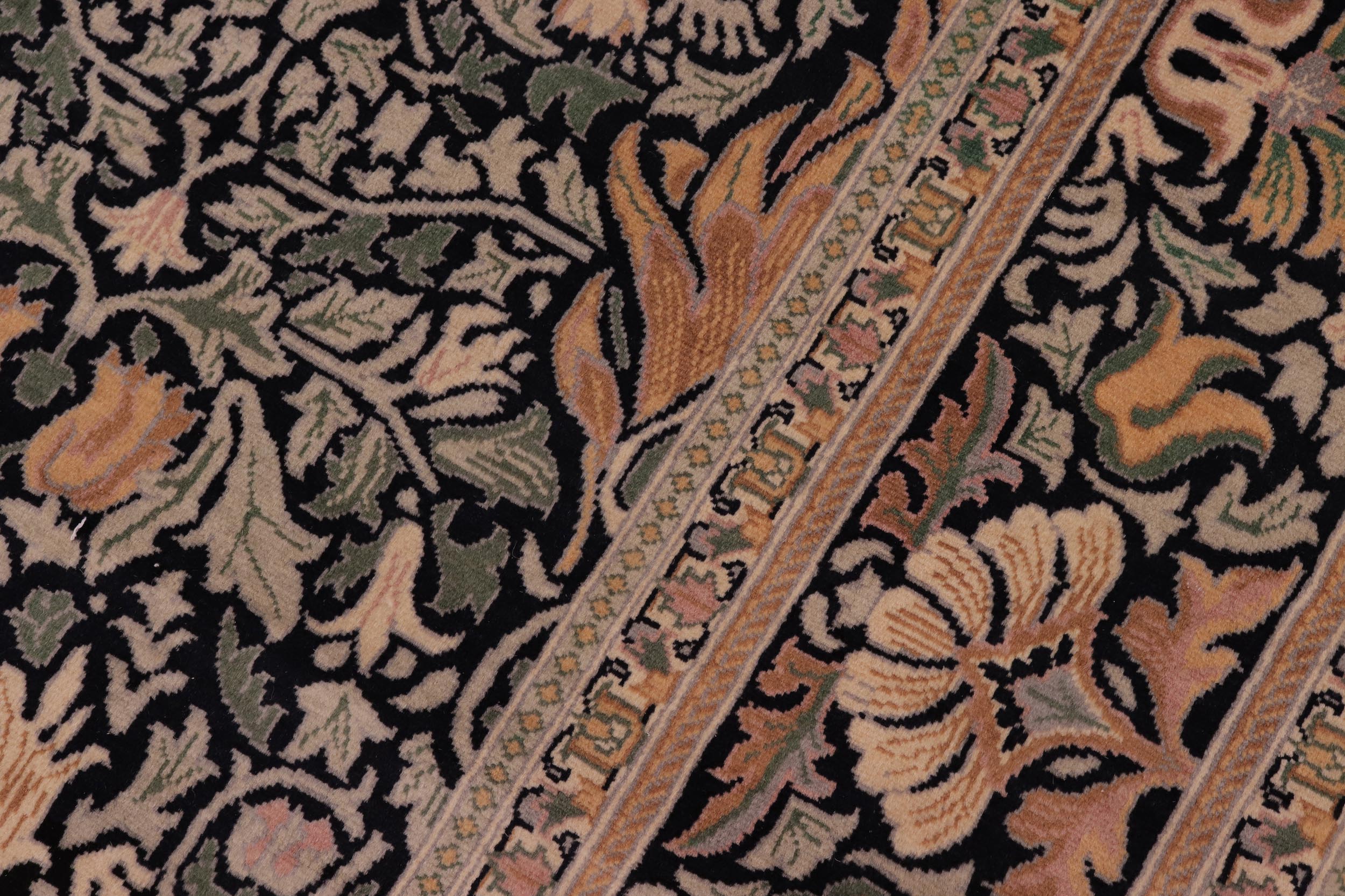 handmade Transitional Snakehead Black Gold Hand Knotted RECTANGLE 100% WOOL area rug 8' x 10'