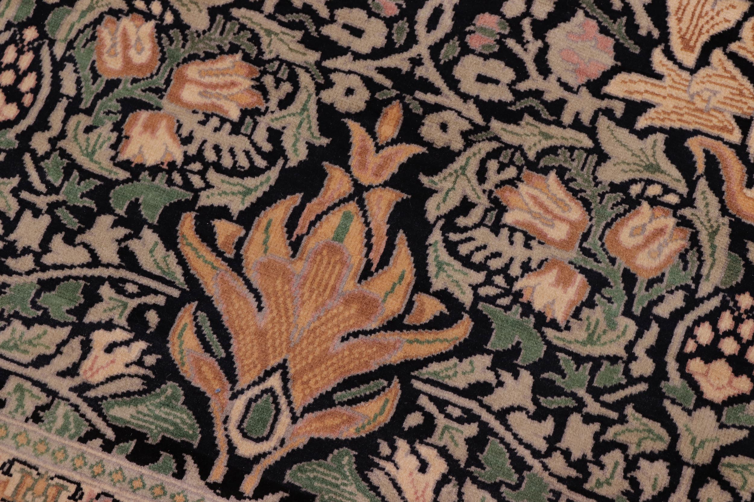 handmade Transitional Snakehead Black Gold Hand Knotted RECTANGLE 100% WOOL area rug 8' x 10'