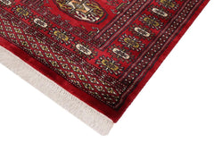 handmade Geometric Bokhara Red Beige Hand Knotted RECTANGLE 100% WOOL area rug 2X3