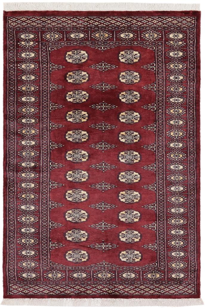 handmade Geometric Bokhara Maroon Gray Hand Knotted RECTANGLE 100% WOOL area rug 3X5