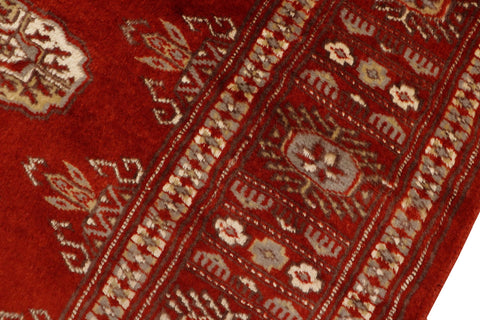 handmade Geometric Bokhara Rust Gray Hand Knotted RECTANGLE 100% WOOL area rug 3X5