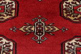 handmade Geometric Bokhara Red Beige Hand Knotted RECTANGLE 100% WOOL area rug 4 x 6
