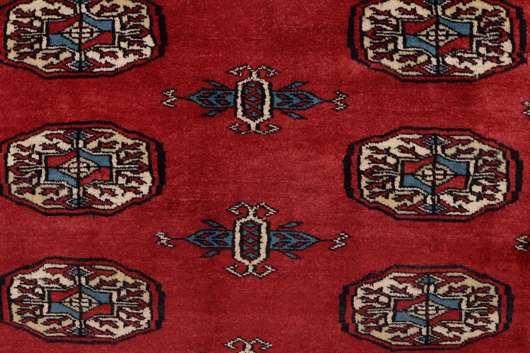 handmade Geometric Bokhara Red Blue Hand Knotted RECTANGLE 100% WOOL area rug 4X6