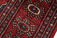 handmade Geometric Bokhara Red Blue Hand Knotted RECTANGLE 100% WOOL area rug 4X6