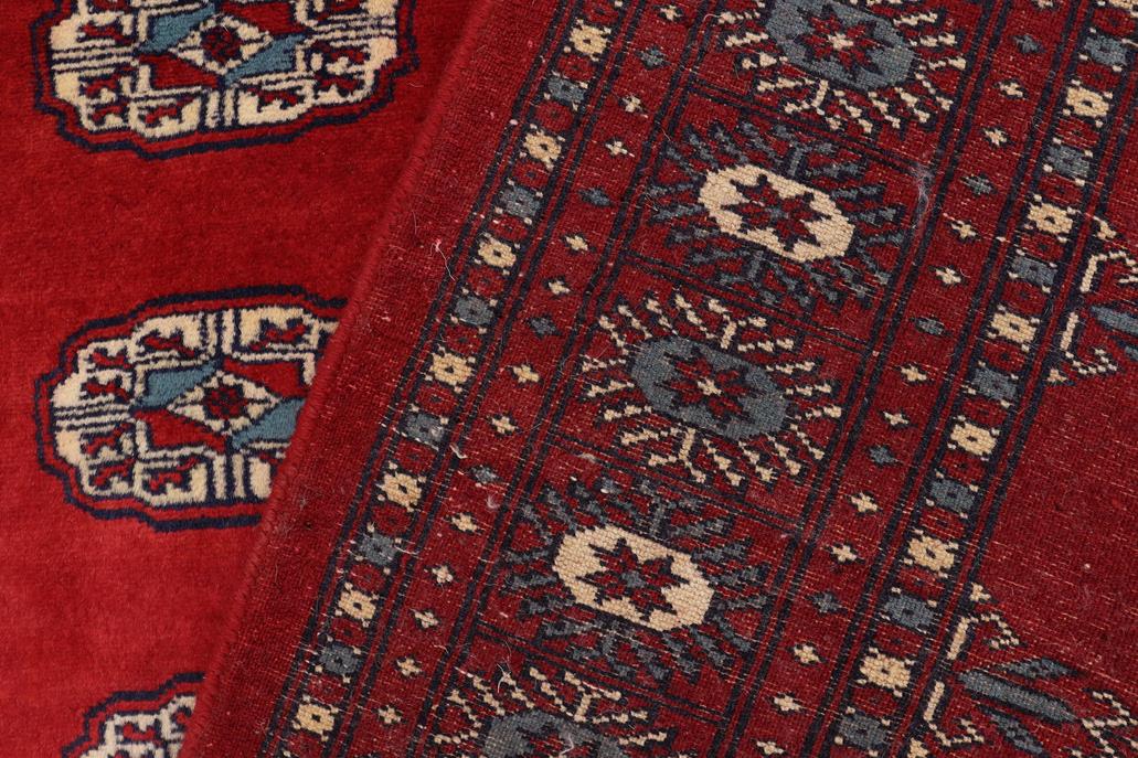 handmade Geometric Bokhara Red Blue Hand Knotted RECTANGLE 100% WOOL area rug 4X6