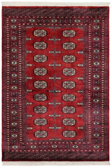 handmade Geometric Bokhara Red Blue Hand Knotted RECTANGLE 100% WOOL area rug 4X6