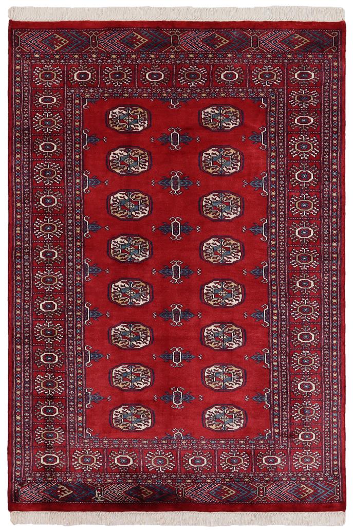 handmade Geometric Bokhara Red Blue Hand Knotted RECTANGLE 100% WOOL area rug 4X6
