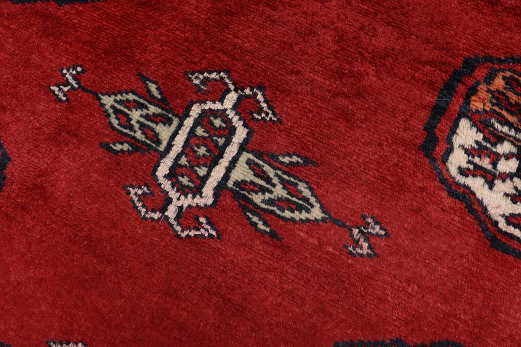 handmade Geometric Bokhara Red Rust Hand Knotted RECTANGLE 100% WOOL area rug 4X6