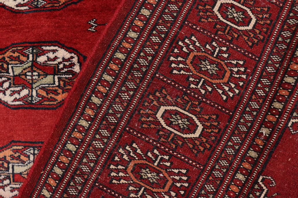 handmade Geometric Bokhara Red Rust Hand Knotted RECTANGLE 100% WOOL area rug 4X6