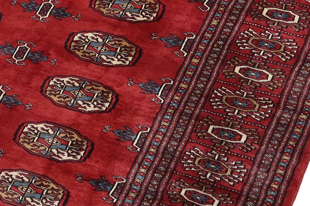 handmade Geometric Bokhara Red Blue Hand Knotted RECTANGLE 100% WOOL area rug 4X6