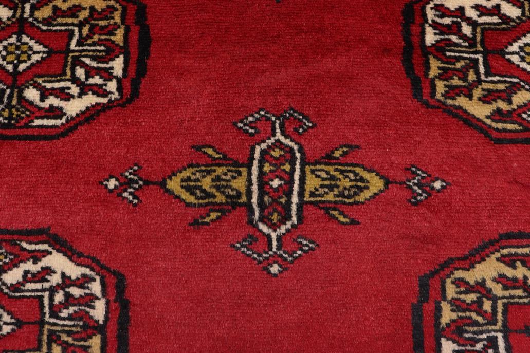 handmade Geometric Bokhara Red Beige Hand Knotted RECTANGLE 100% WOOL area rug 4X6