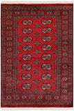 Rustic Bokhara Tate Red/Beige Wool Rug - 3'11'' x 5'9''