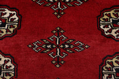 handmade Geometric Bokhara Red Beige Hand Knotted RECTANGLE 100% WOOL area rug 4X7