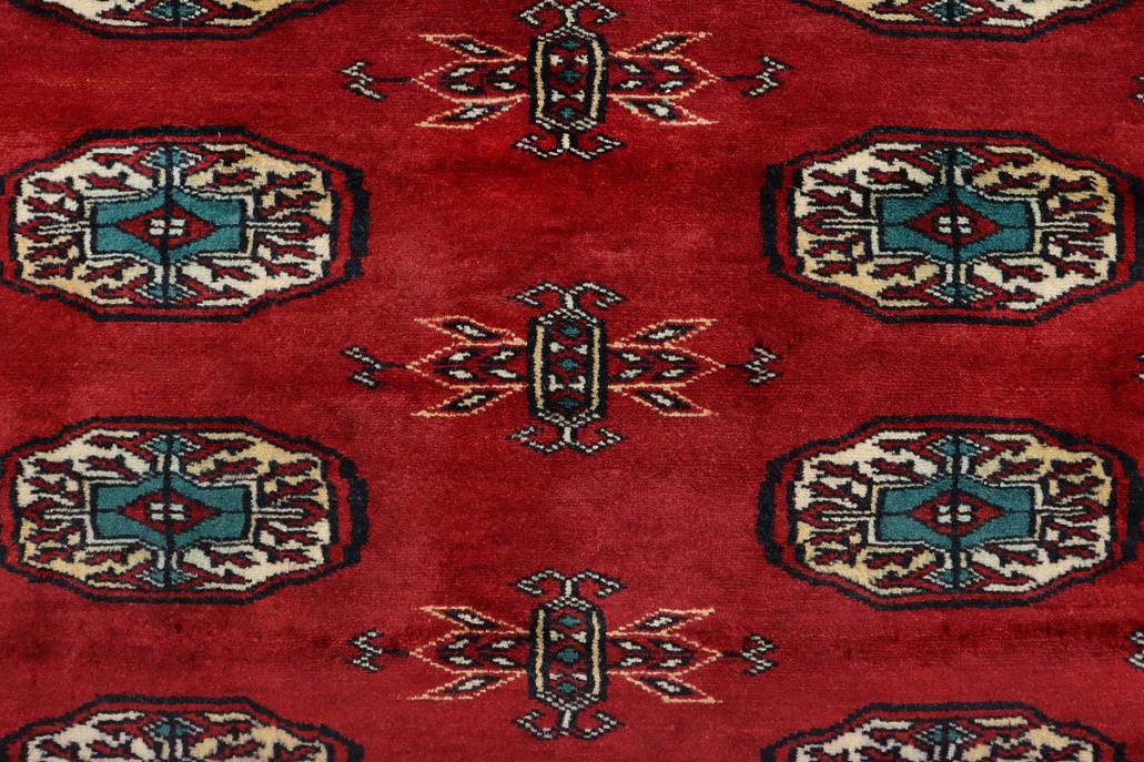 handmade Geometric Bokhara Red Green Hand Knotted RECTANGLE 100% WOOL area rug 4X6