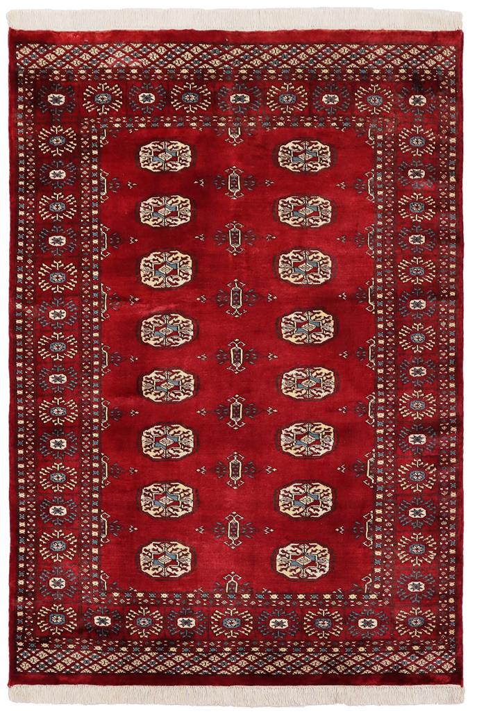 handmade Geometric Bokhara Red Blue Hand Knotted RECTANGLE 100% WOOL area rug 4X6