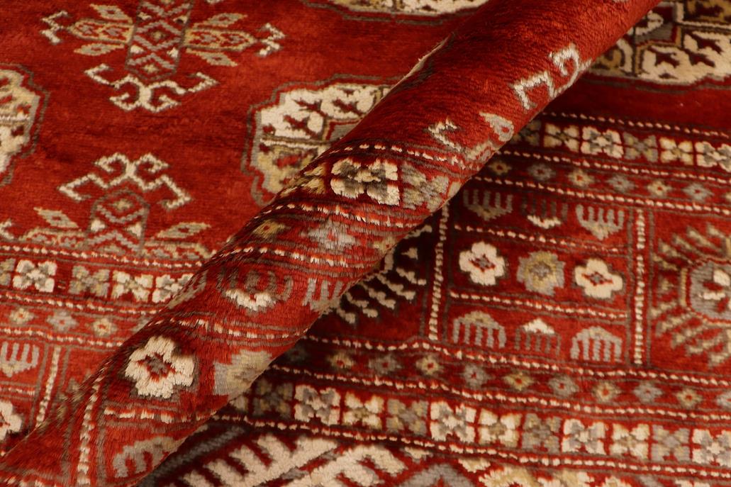 handmade Geometric Bokhara Rust Beige Hand Knotted RECTANGLE 100% WOOL area rug 4X6