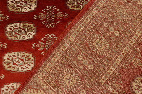 handmade Geometric Bokhara Rust Beige Hand Knotted RECTANGLE 100% WOOL area rug 4X6