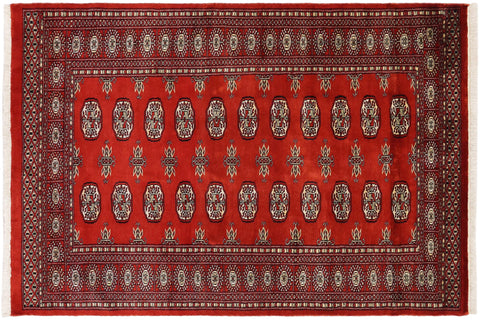 handmade Geometric Bokhara Rust Beige Hand Knotted RECTANGLE 100% WOOL area rug 4X6