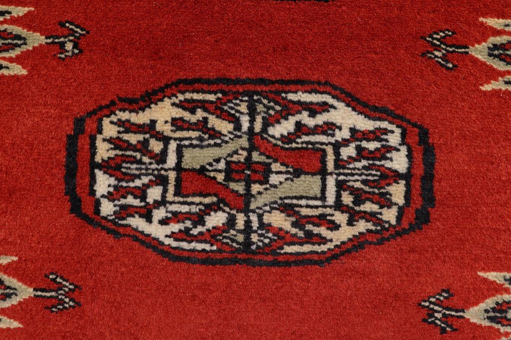 handmade Geometric Bokhara Rust Beige Hand Knotted RECTANGLE 100% WOOL area rug 4X6