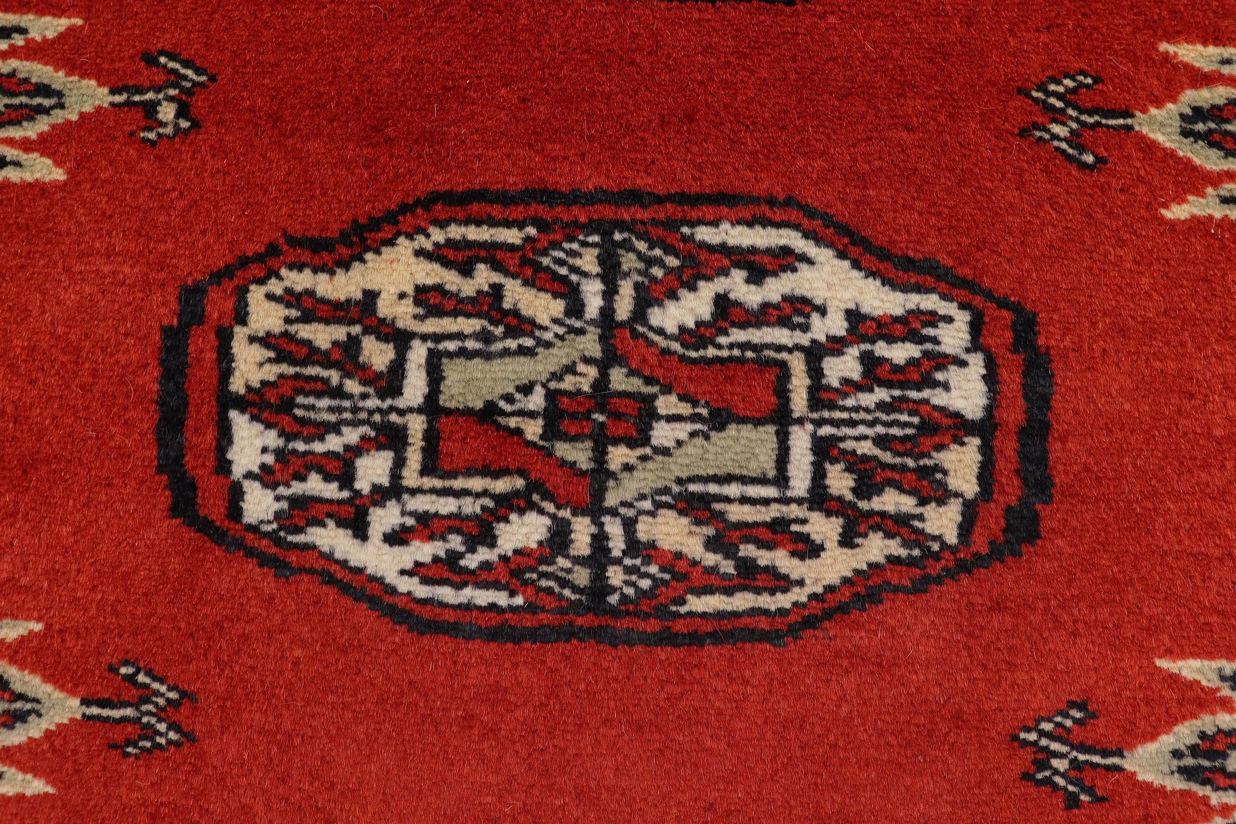 handmade Geometric Bokhara Rust Beige Hand Knotted RECTANGLE 100% WOOL area rug 4X6