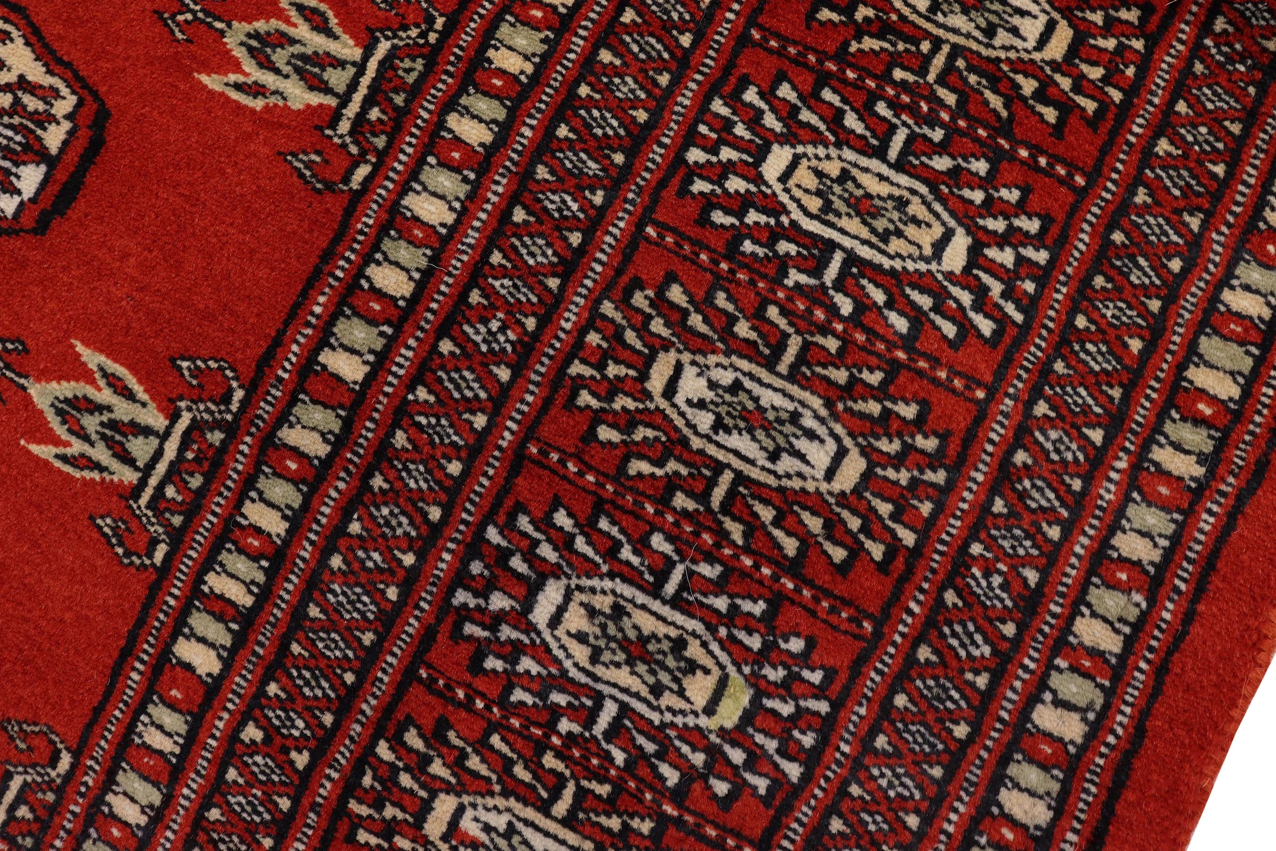 handmade Geometric Bokhara Rust Beige Hand Knotted RECTANGLE 100% WOOL area rug 4X6