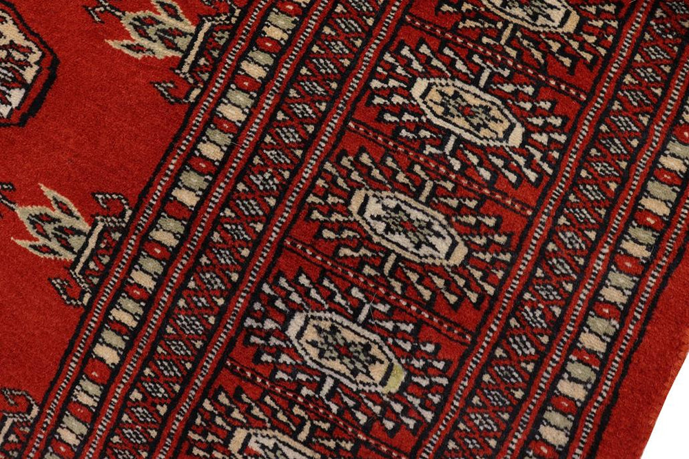 handmade Geometric Bokhara Rust Beige Hand Knotted RECTANGLE 100% WOOL area rug 4X6