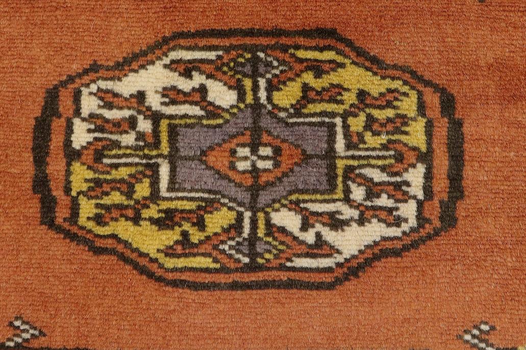 handmade Geometric Bokhara Rust Beige Hand Knotted RECTANGLE 100% WOOL area rug 4X6