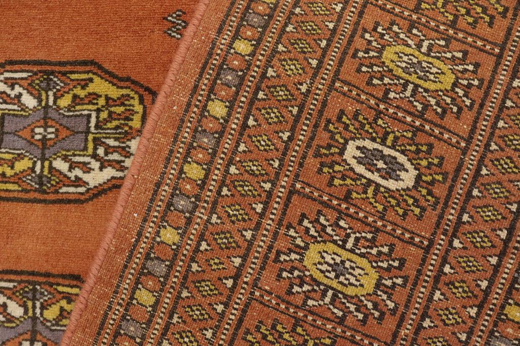 handmade Geometric Bokhara Rust Beige Hand Knotted RECTANGLE 100% WOOL area rug 4X6